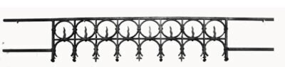 garde-corps, barre d'appui, appui de fenêtre, balustrade, en fonte moulée et fer forgé_LOISELET_ FE